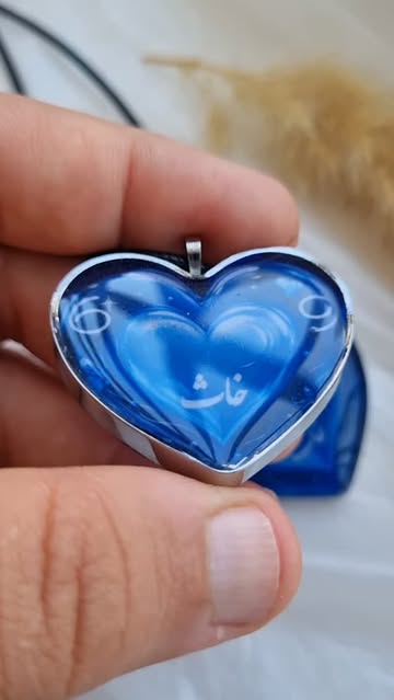 گردنبند قلب سفارشی استیل چرمی