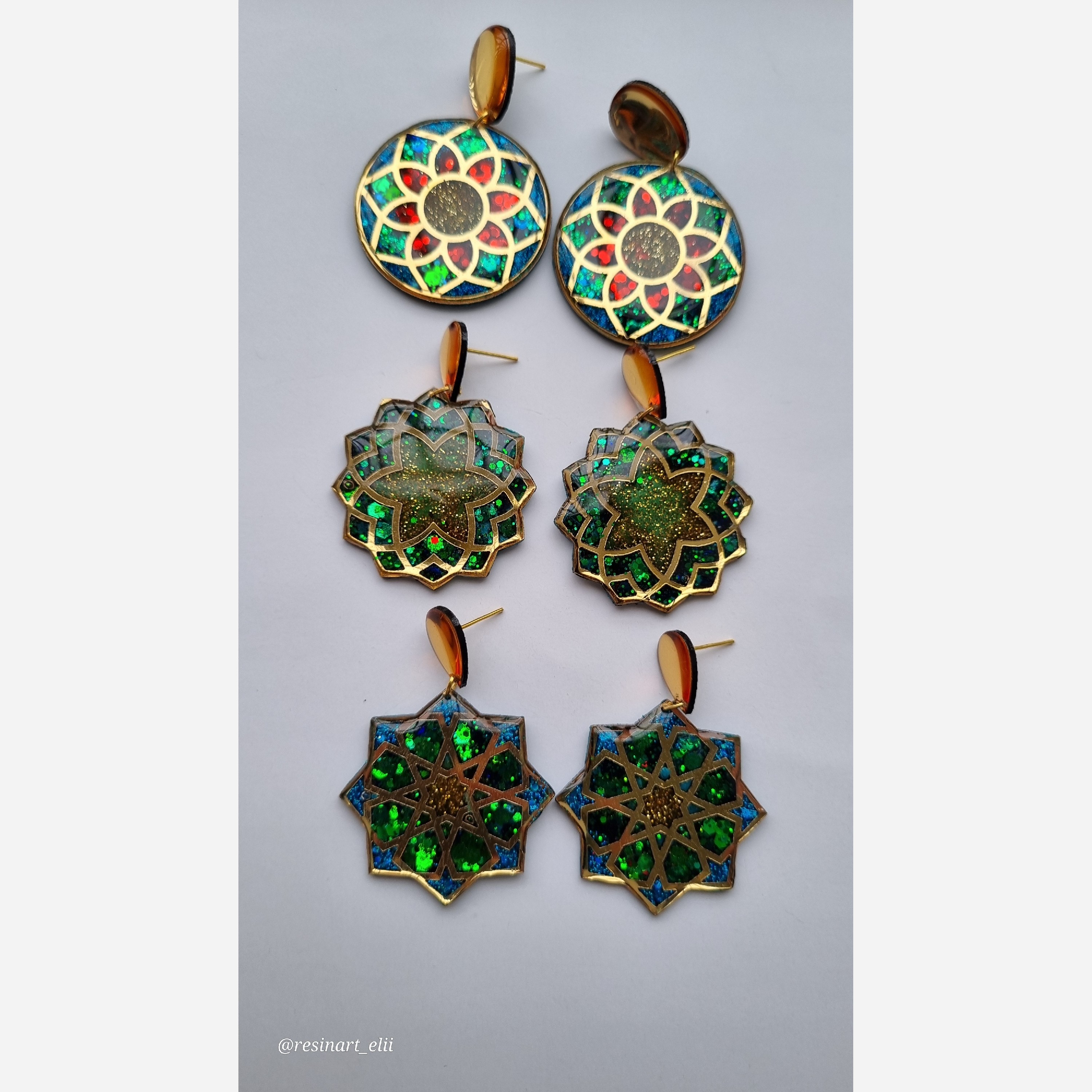 گوشواره رزینی طرح سنتی