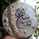 دیوارکوب ونیکاد،طرح سنگ مرمر،رزینی،بیس چوبی،20سانت،سبک و نشکن